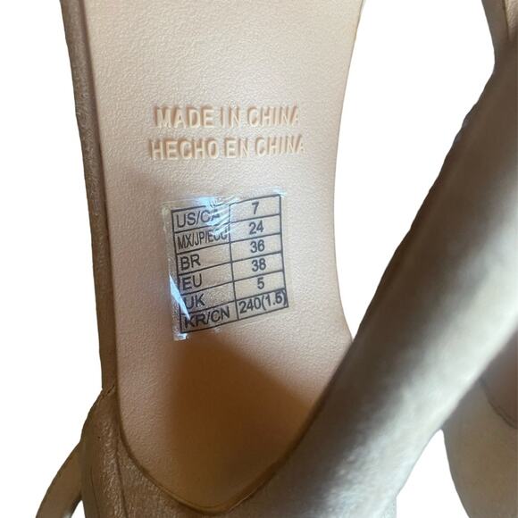 Forever 21 Womens Heels Size 7 Nude Beige Stiletto Wedding Guest Formal Party - Picture 7 of 7